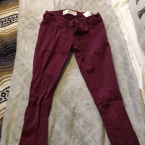 Size 00 Maroon Hollister Jeans